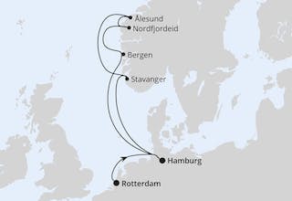 Norwegen von Rotterdam nach Hamburg