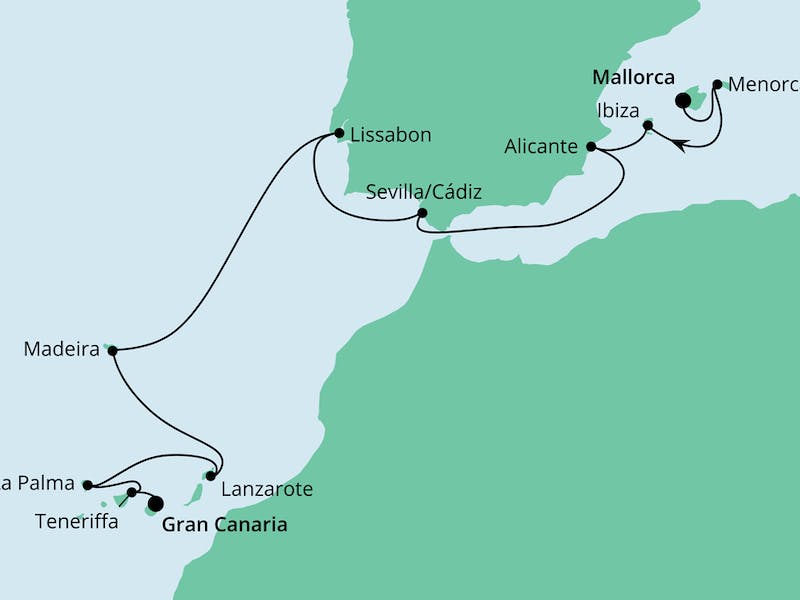 Von Mallorca nach Gran Canaria