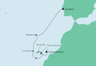 Von Fuerteventura nach Lissabon