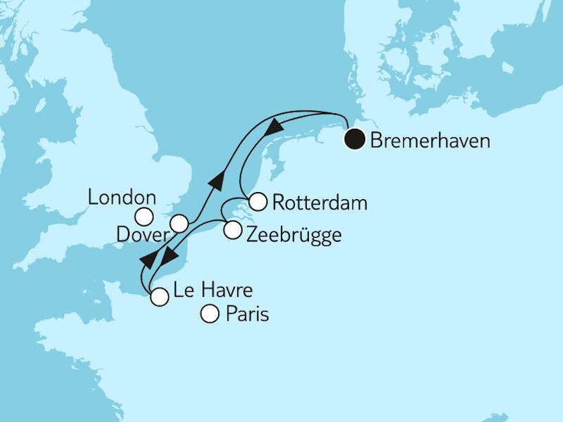 Westeuropa mit Rotterdam