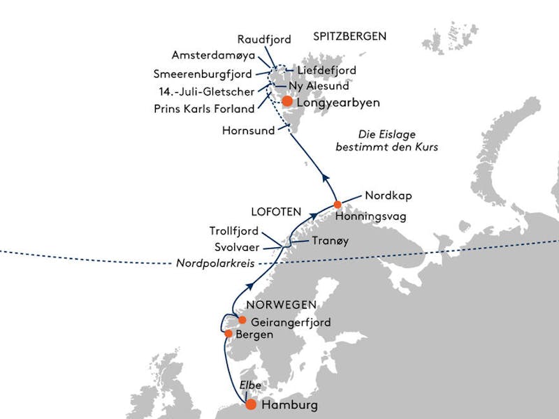  { Expedition Norwegen und Nordwestspitzbergen – Nordmeer-träume vor Spektakulärer Kulisse