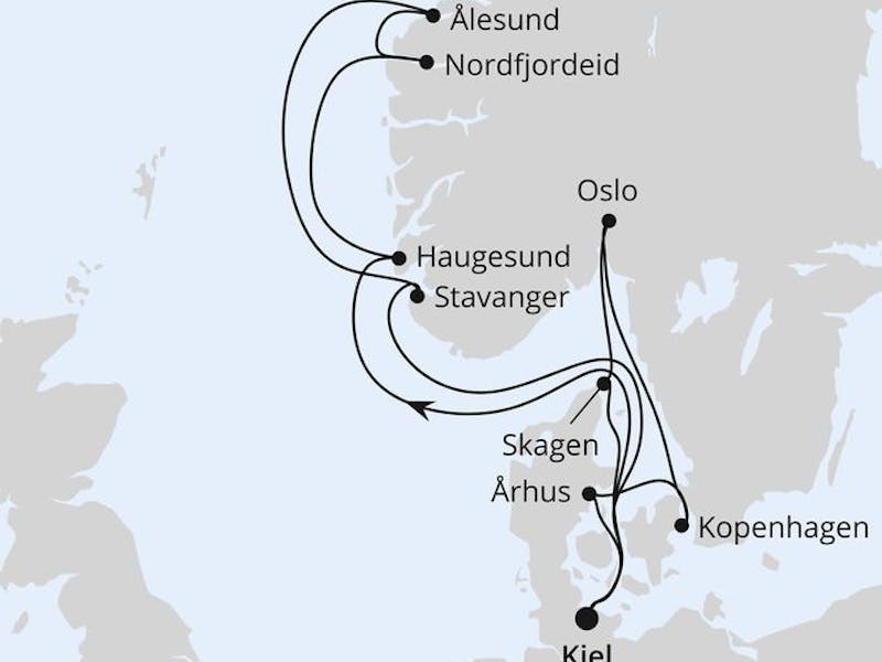  { Große Skandinavien-Reise ab Kiel