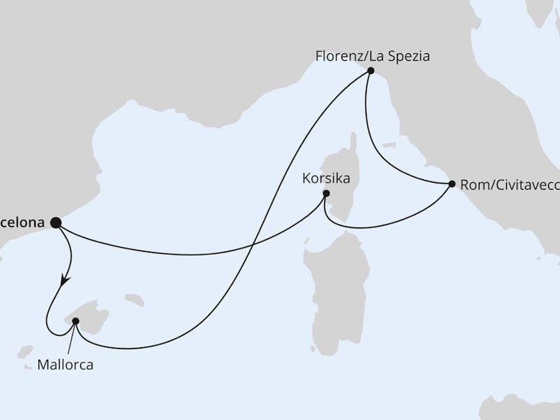  Mediterrane Schätze mit Korsika ab Barcelona