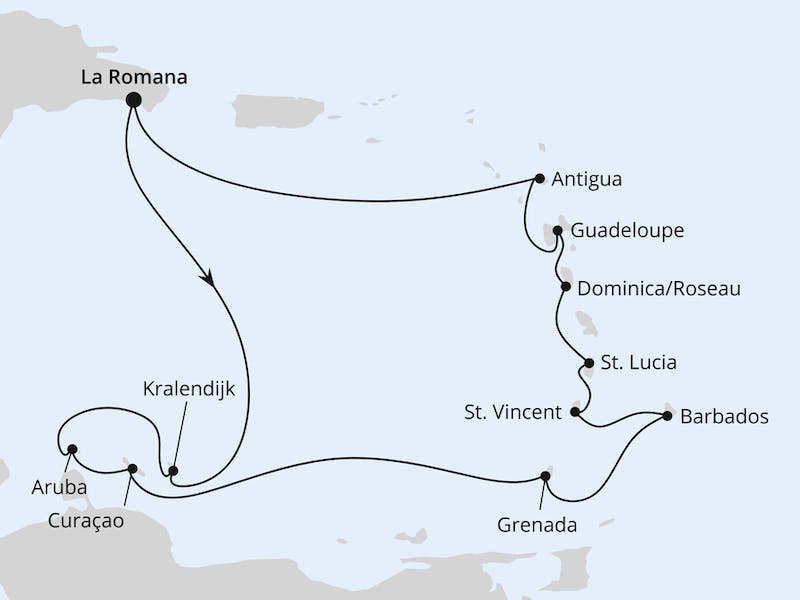  Karibische Inseln ab Dominikanische Republik