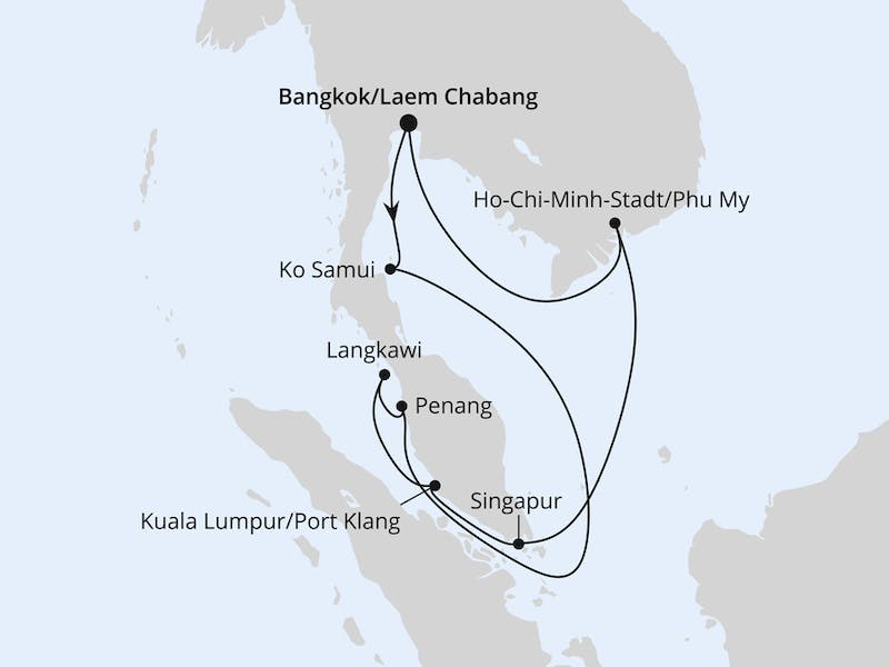  { Thailand,  Malaysia,  Singapur & Vietnam