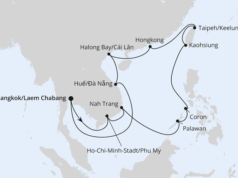  Vietnam,  Philippinen,  Taiwan & Hongkong