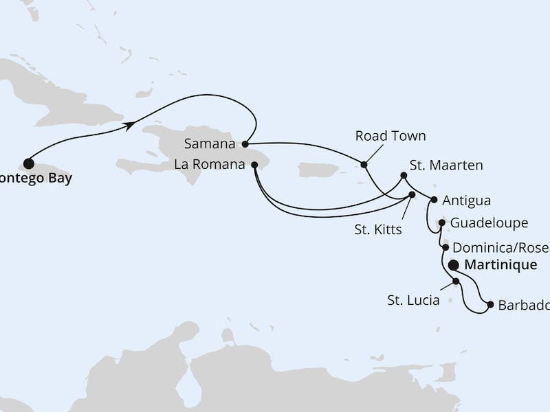  Karibik mit kleinen Antillen ab Jamaika