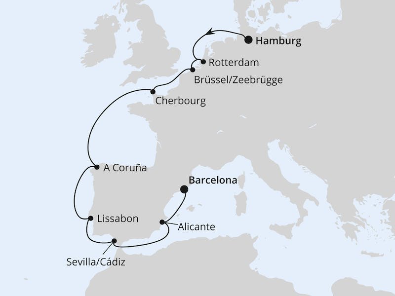  Von Hamburg nach Barcelona