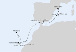 Von Barcelona nach Teneriffa