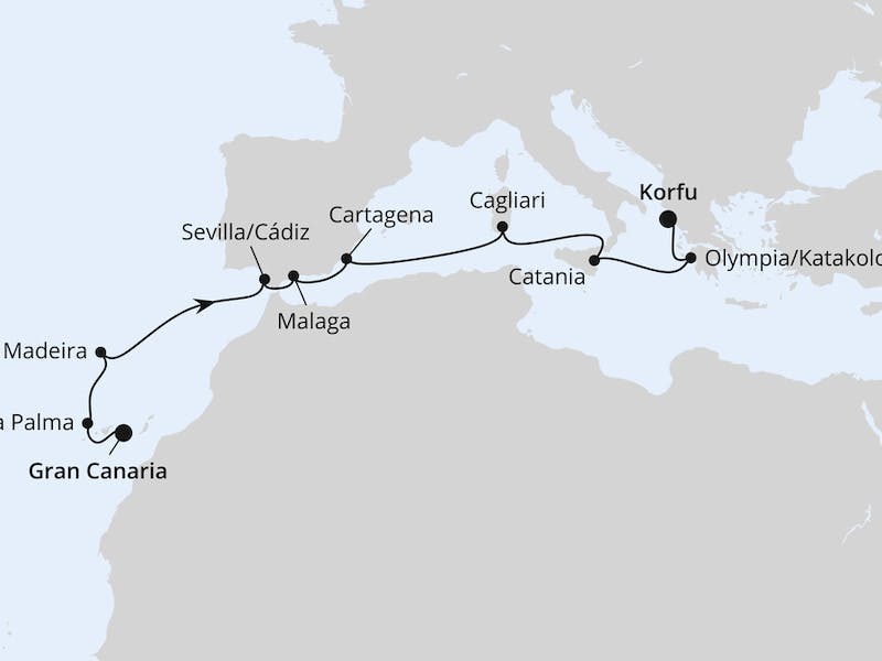  Von Gran Canaria nach Korfu