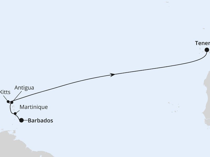 Von Barbados nach Teneriffa