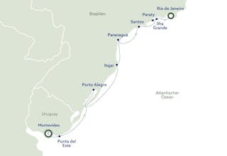 An der Brasilianischen Küste bis nach Rio