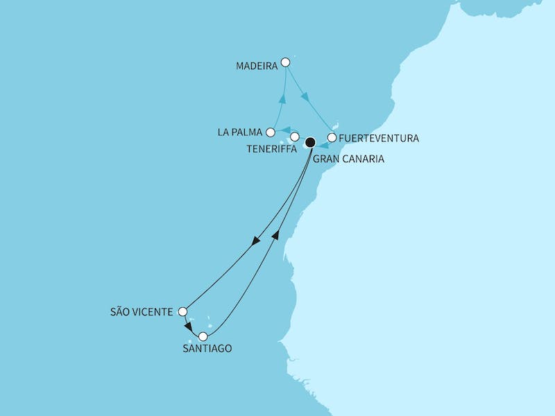 { Kanaren mit Kapverdischen Inseln- ab/bis Las Palmas