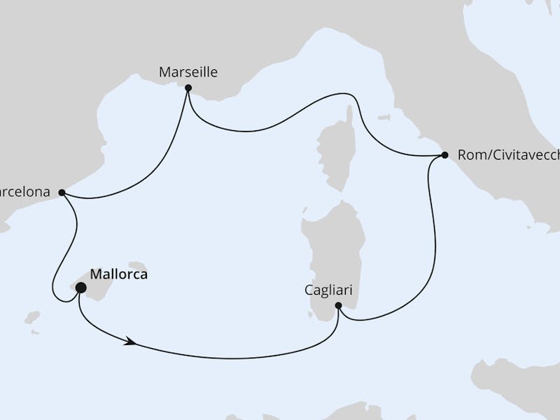  { Mediterrane Schätze mit Sardinien ab Mallorca