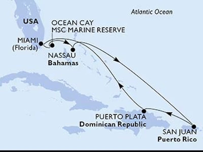  Karibische Traumreise mit Msc Seaside