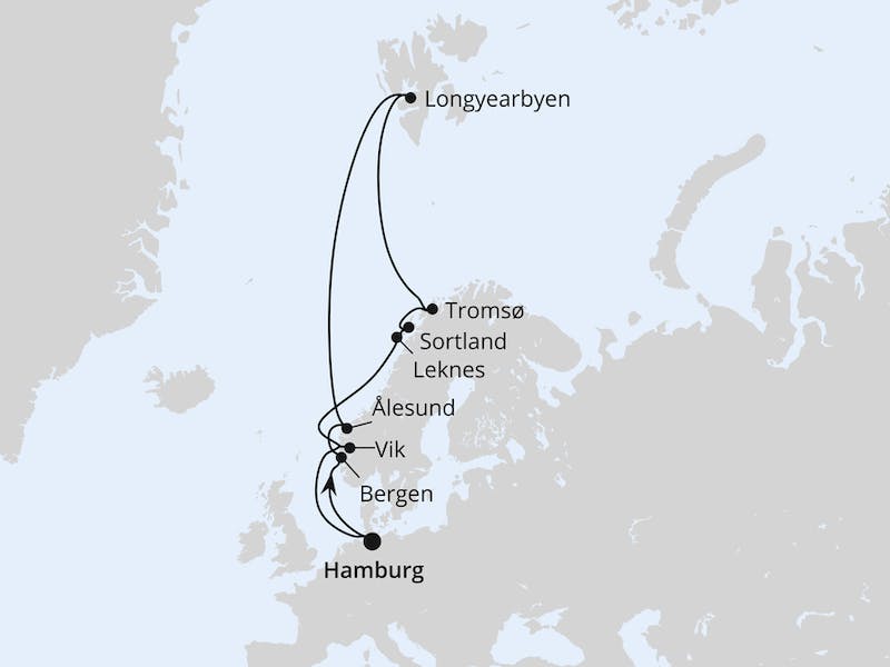  Norwegen mit Spitzbergen & Lofoten