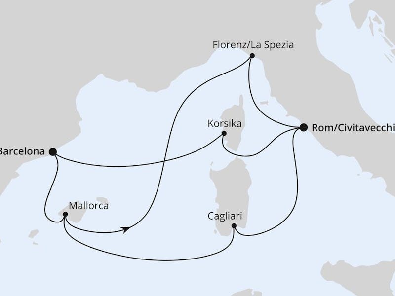  Spanien,  Frankreich & Italien ab Barcelona 1