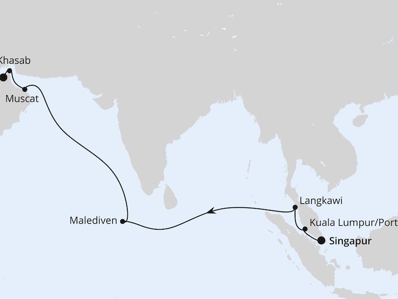 Von Singapur nach Dubai mit Malediven