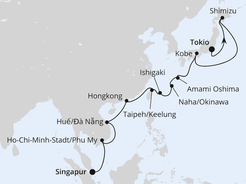 Japan,  Taiwan,  Vietnam & Hongkong