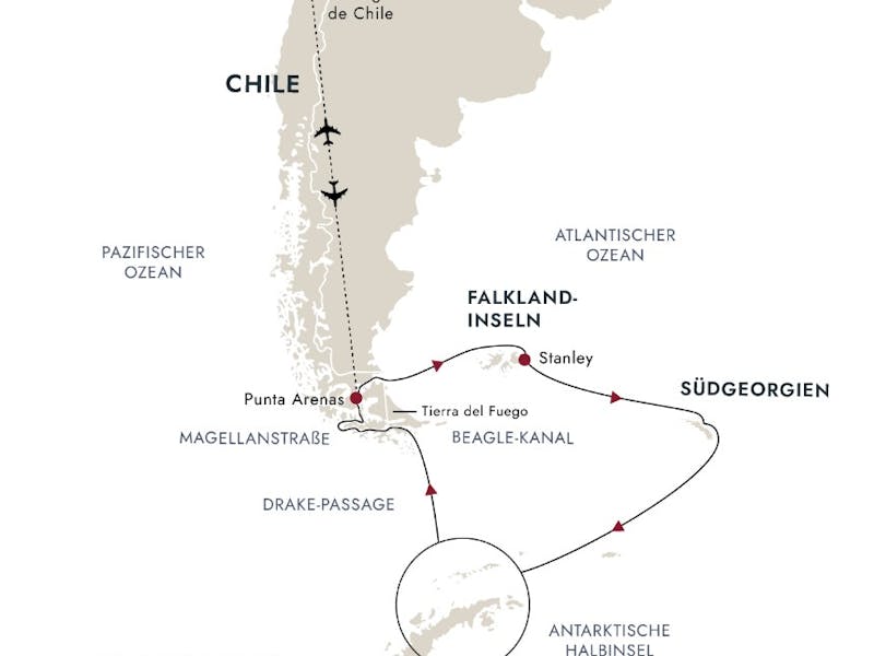  { In-depth Antarctica,  Falklands & South Georgia Expedition