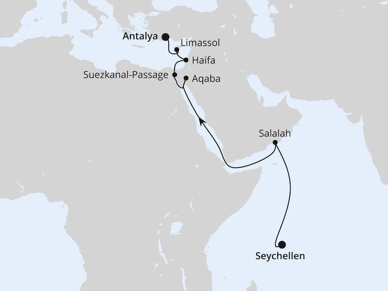  Von den Seychellen nach Antalya