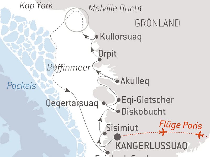  { Ewiges Eis und Nordlichter: Eine Grönland-expedition