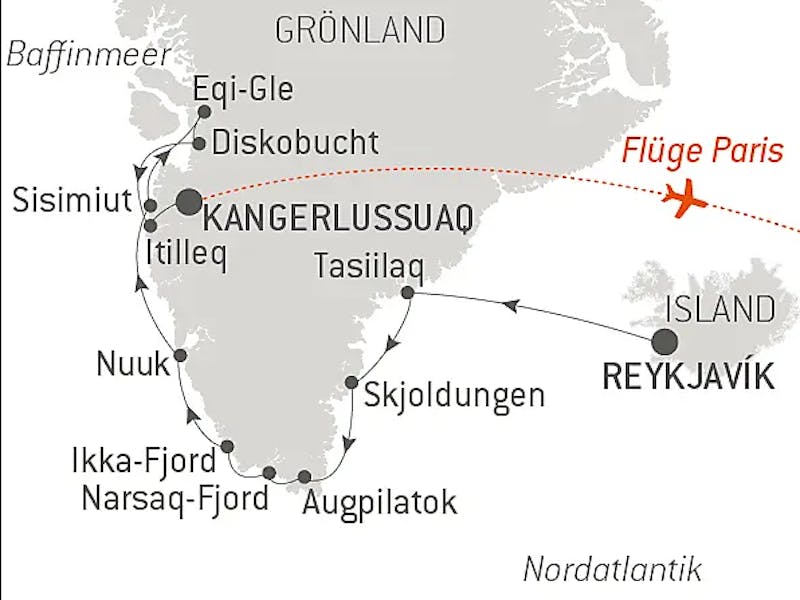  { Von Island nach Grönlands Küsten und Gletscherzauber