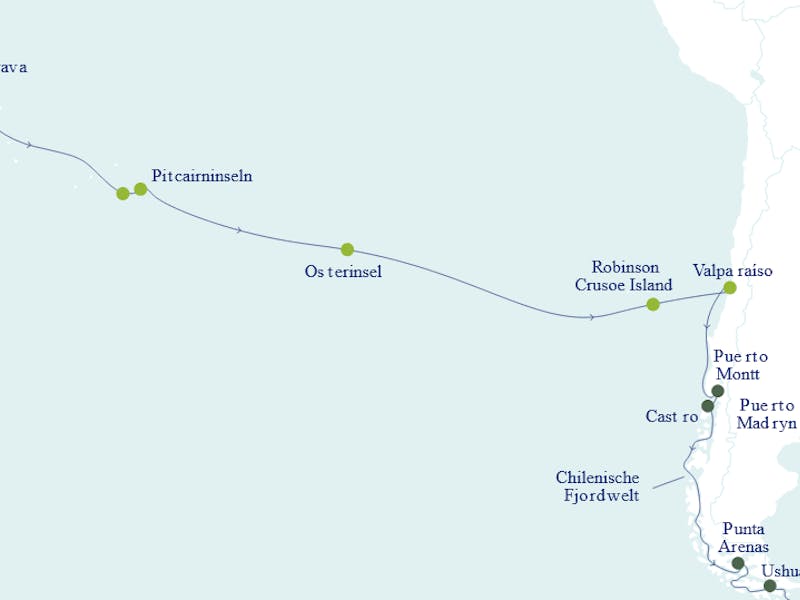  { Prächtiges Polynesien und Chiles Fjorde