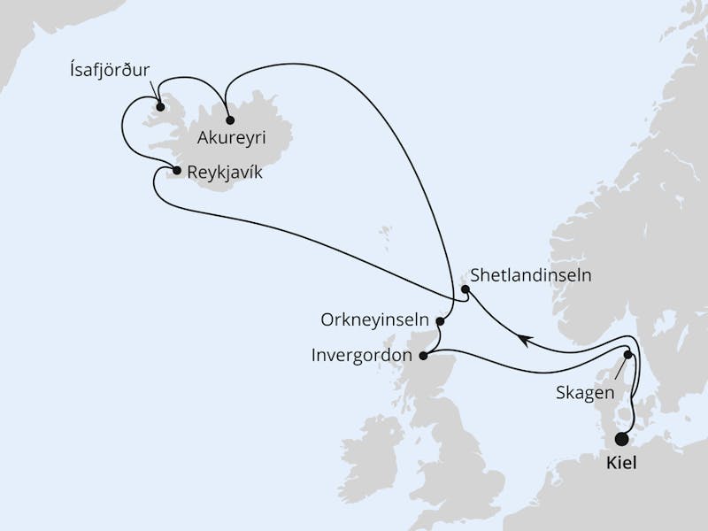  Nordische Inseln mit Island ab Kiel