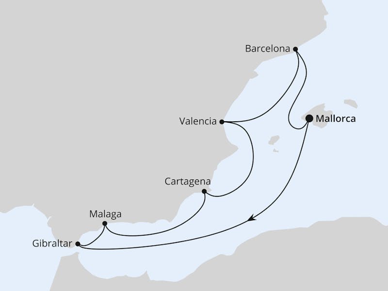  { Mediterrane Schätze mit Gibraltar ab Mallorca