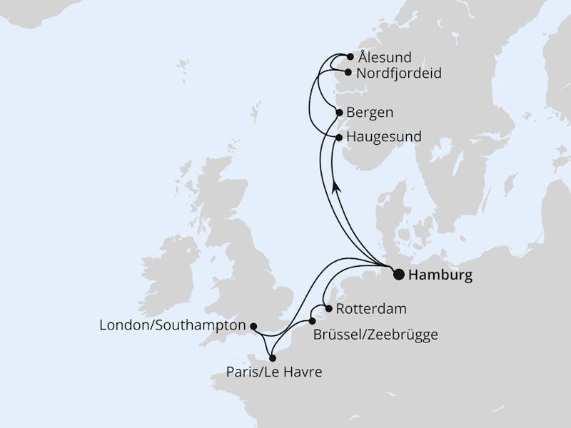  Metropolen & Norwegen ab Hamburg