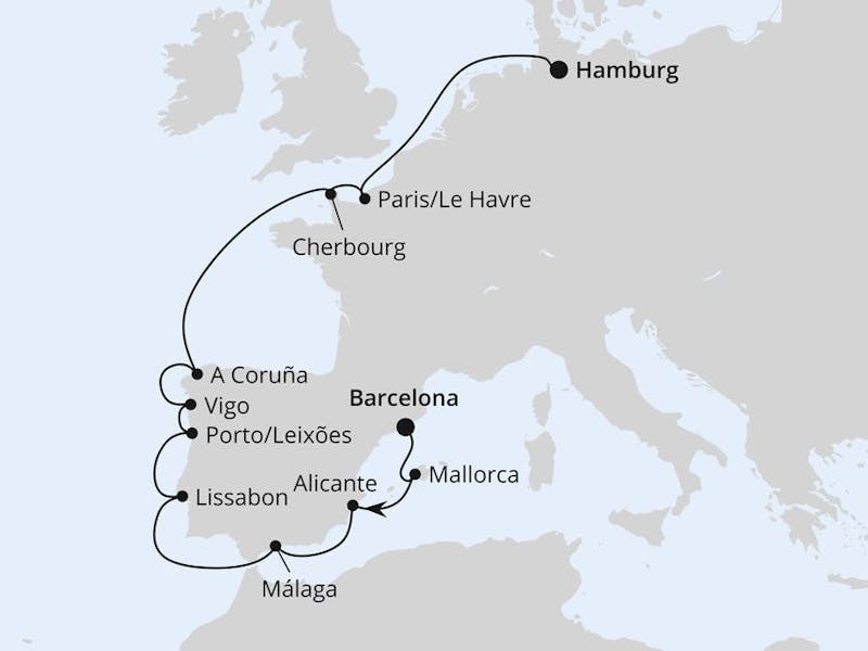  Von Barcelona nach Hamburg