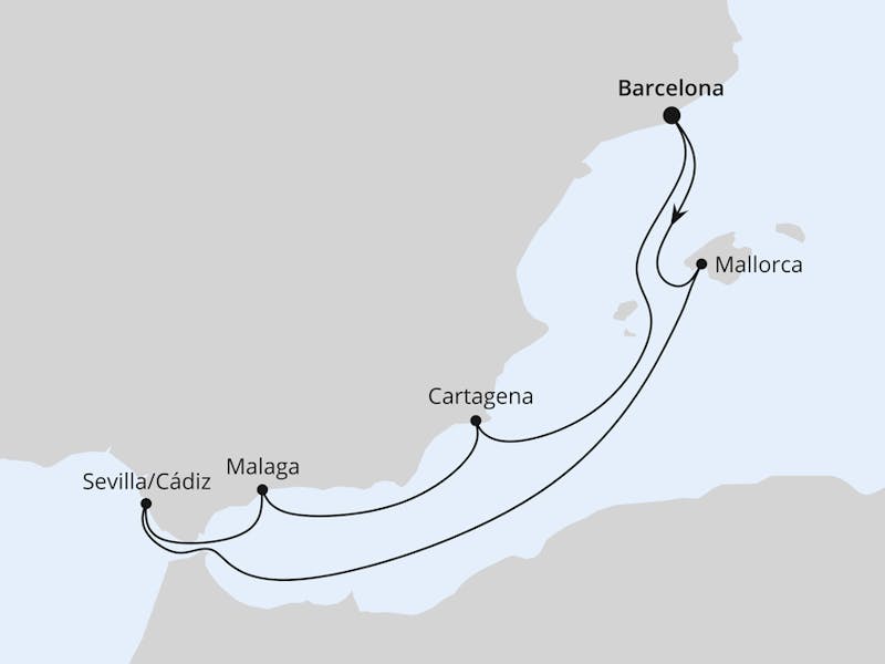  Spanische Mittelmeerküste ab Barcelona