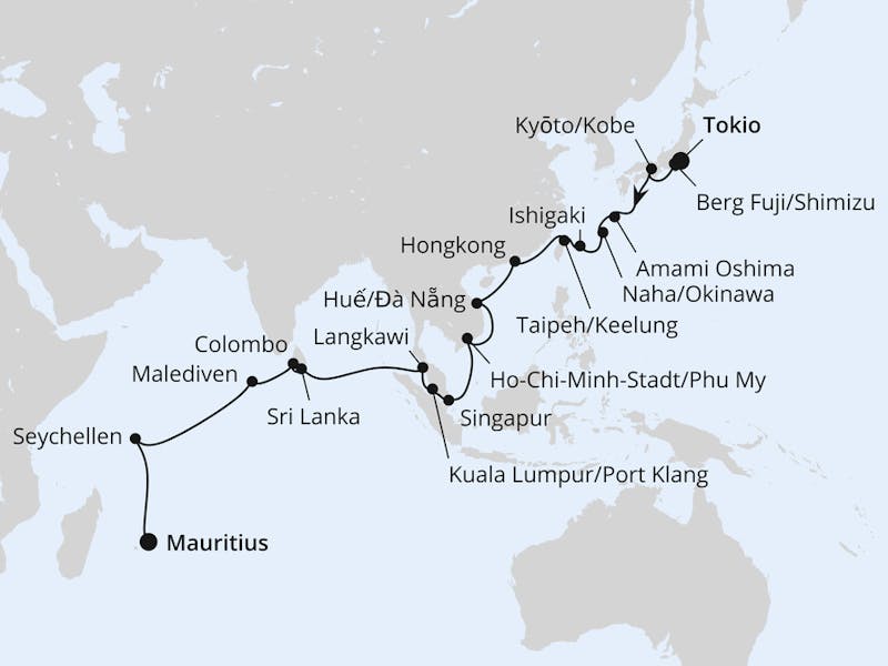  Weltenbummler von Tokio nach Mauritius