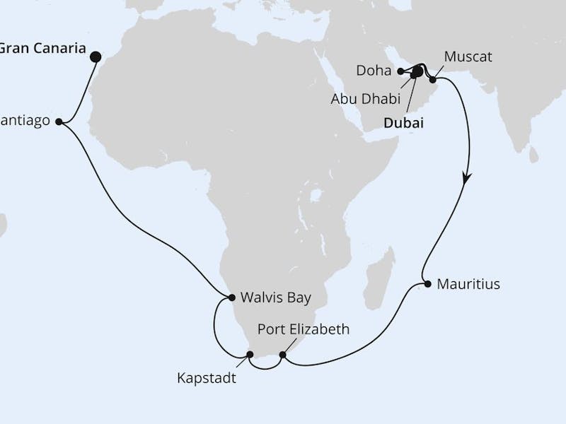  Weltenbummler Orient,  Südafrika & Mauritius