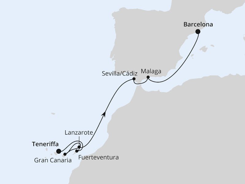  Von Teneriffa nach Barcelona